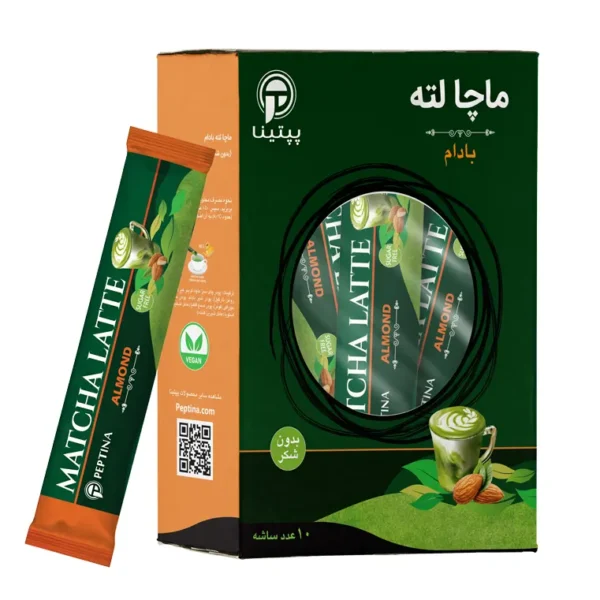 ماچا لته با پودر شیر بادام